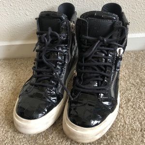 Giuseppe Zanotti GZ black leather sneakers size 36